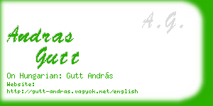 andras gutt business card